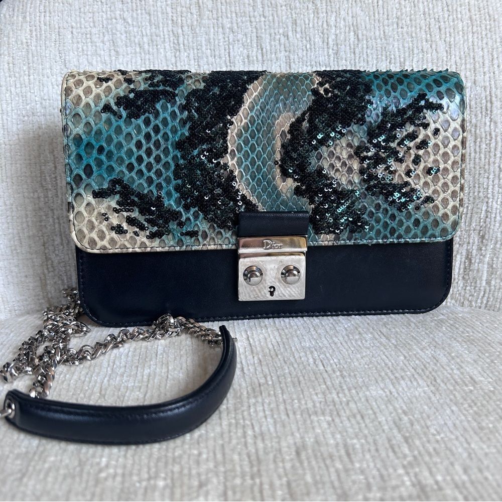 Dior Snakeskin Sequin Crossbody